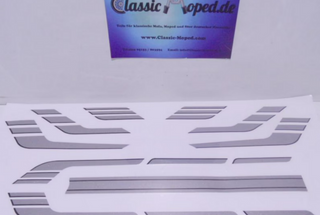 Aufkleber Decor Satz passend für Zündapp KS50 / 80 530 silber NEU - Classic-Moped