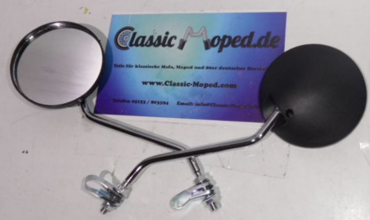 1 Satz Spiegel Rund Mofa Moped Hercules KTM Peugeot NEU - Classic-Moped