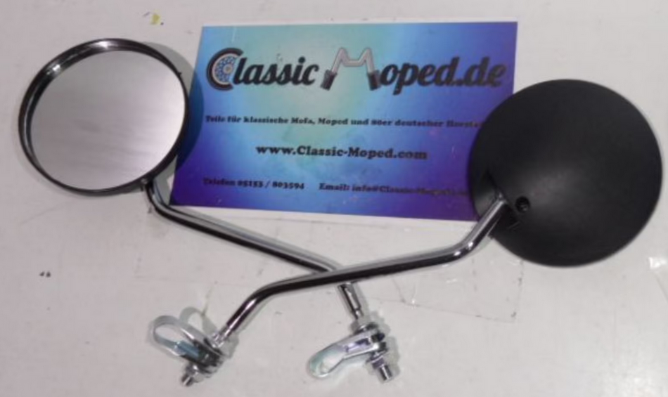 1 Satz Spiegel Rund Mofa Moped Hercules KTM Peugeot NEU - Classic-Moped