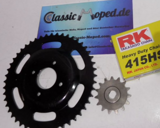 Kettensatz Hercules Presto Pronto Mofa 15 / 48 Z Kette 415 HD NEU - Classic-Moped