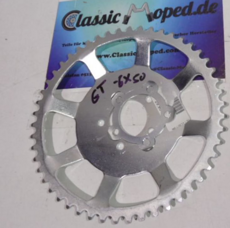 Original Sachs Hercules GT GX 25 Kettenrad 50 Zähne Ritzel NEU - Classic-Moped