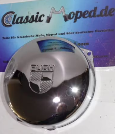 Lichtmaschinen Deckel Chrom stabil Stahl Puch Maxi X20 X30 NEU - Classic-Moped