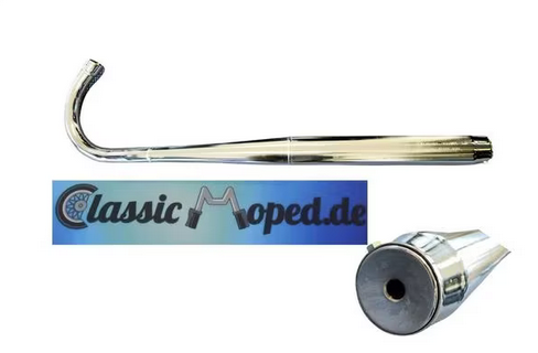 Tuning Auspuff passend für Zündapp GTS C50 hinten zu 1 Knick NEU