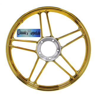 Puch Maxi 25 N + S Vorderrad Hinterrad Gußfelge GOLD NEU