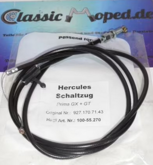 Schaltzug Hercules Prima GT/GX Mofa 25 ET. No 927.170.71.43 NEU