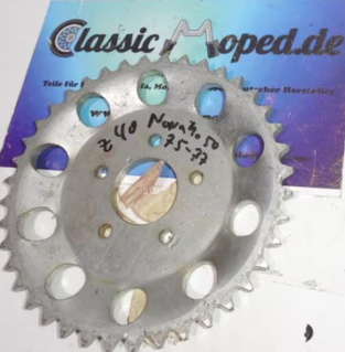 seltenes Kettenrad Aspez Navaho 50 Kleinkraftrad 75-77 Z 40 NEU