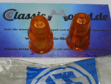 2x Blinker Glas Hella original D K22609 Vespa Oldtimer Roller NEU