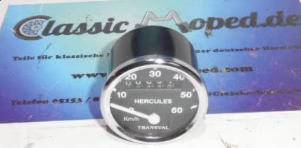 Tacho Hercules Prima Optima 49mm 60m/h original Transval NEU