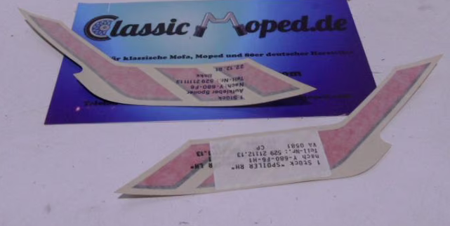 Original 3M Aufkleber Zündapp KS GTS Heck Spoiler silber NOS NEU