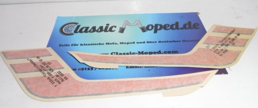 Original 3M Aufkleber Zündapp KS GTS Seitendeckel silber NOS NEU
