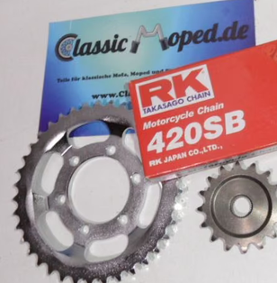 Kettensatz passend für Zündapp KS 50 Super 16 - 36 Zähne NEU