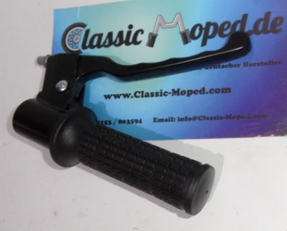 Gasgriff Domino Vespa Mofa Ciao Bravo SI Metall Griff Gehäuse NEU