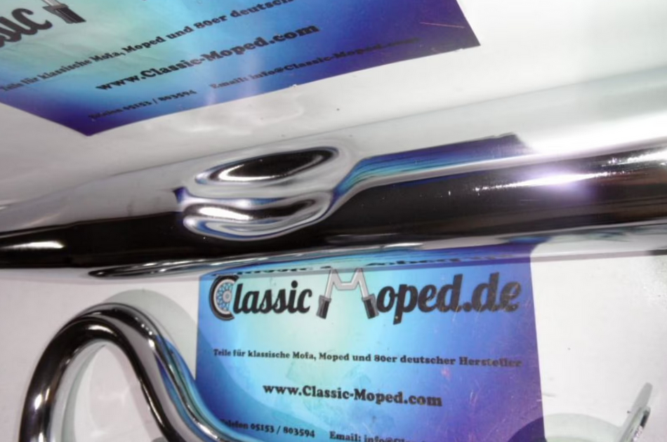 Zündapp Repro RS50 Roller Zigarre Auspuff DELLLE Krümmer 30mm NEU - Classic-Moped