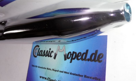 Zündapp Repro RS50 Roller Zigarre Auspuff DELLLE Krümmer 30mm NEU - Classic-Moped