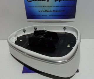 Oldtimer Moped Sitzbank Dreieck Weiß Schwarz Hercules DKW NEU