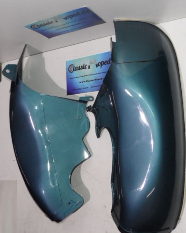 Beinschutz passend für Zündapp 510 Gebläse blau met NOS NEU - Classic-Moped