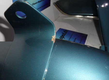 Beinschutz passend für Zündapp 510 Gebläse blau met NOS NEU - Classic-Moped