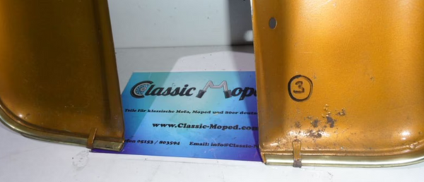 SUPER Beinschild Knieblech Moped Gold Rixe Hercules DKW NEU - Classic-Moped