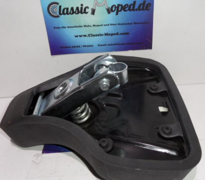 Stabiler Mofa Moped Sattel schwarz straff Feder gedämpft NEU - Classic-Moped