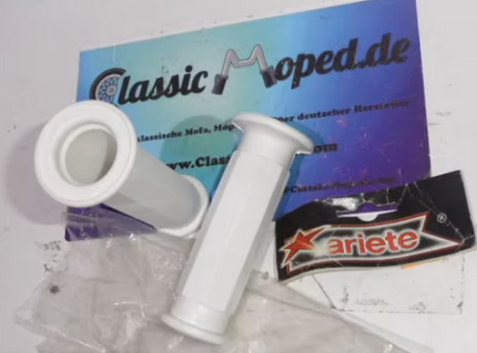Vespa Garelli Gilera Mofa Griffgummis Ariete weiß 110mm 22/25 NEU