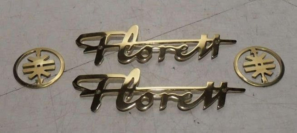 Kreidler Florett RM RS TS GT TM 1965 - 72 Tank Decor Schriftzug Embleme Messing - Classic-Moped