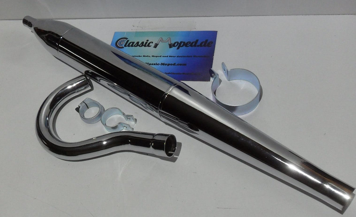 Zündapp RS50 Roller Tuning Auspuff Krümmer 32/32 Auspuffanlage Zigarre - Classic-Moped