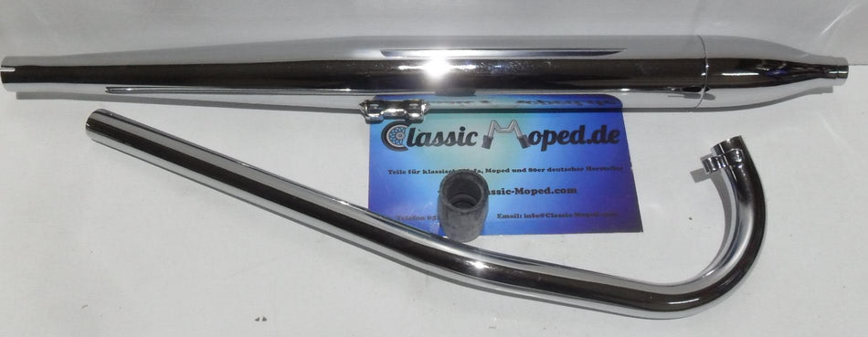 DKW Mofa 25 Auspuff Auspuffanlage Krümmer 26mm Chrom NEU - Classic-Moped