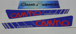 Honda Camino PA50 Aufkleber Rot - Blau Decor Rahmen Tank NEU - Classic-Moped