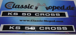 Zündapp 517 KS50 Cross Satz Aufkleber Seitendeckel 1974 - 75 NEU - Classic-Moped