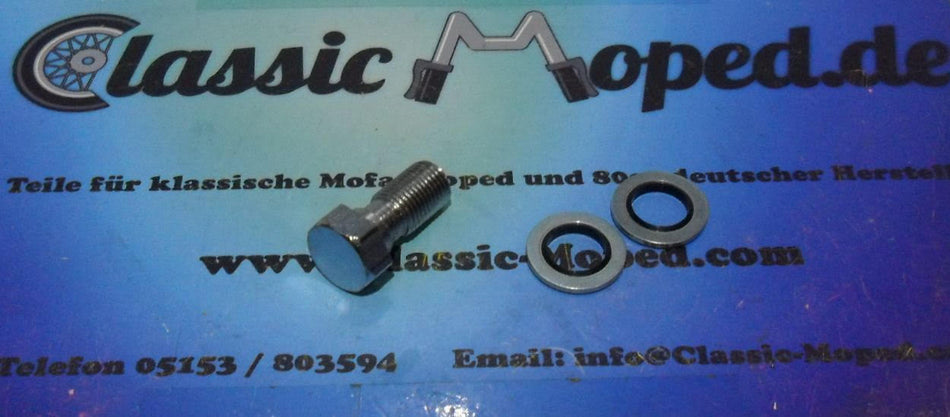 Hohlschraube hydraulische Grimeca Magura M10x1 2x Dichtung NEU - Classic-Moped