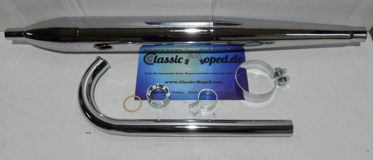 Hercules 222 / 221 DKW 114 Auspuff Anlage Topf 70 Krümmer 28 NEU - Classic-Moped