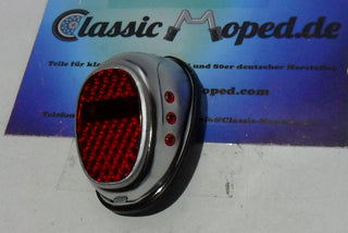 Oldtimer Moped Motorrad Rücklicht wie Hella chrom Universal NEU - Classic-Moped