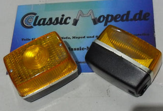 2 Stück Blinker KX5 Ultra 80 Zündapp KS80 Super Chromrand NEU - Classic-Moped