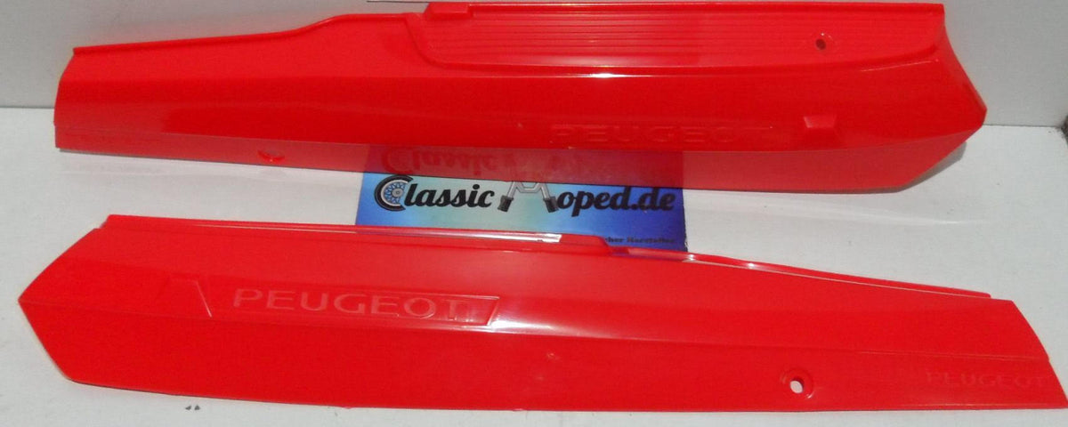 Fußraum Verkleidung Seitendeckel Satz Peugeot 103 MVL /SP Rot NEU - Classic-Moped