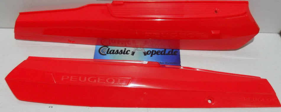 Fußraum Verkleidung Seitendeckel Satz Peugeot 103 MVL /SP Rot NEU - Classic-Moped