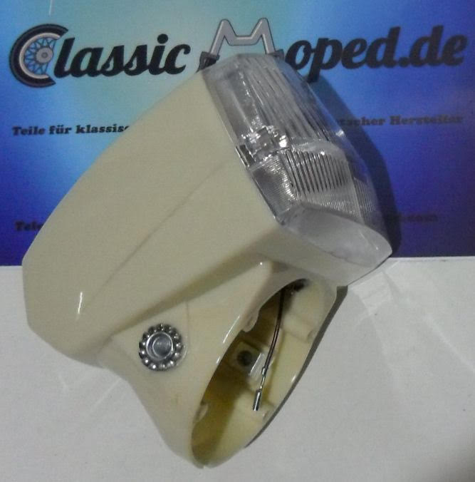 Vespa Ciao Special C7 1969 Scheinwerfer Lampe SIEM Creme NEU - Classic-Moped