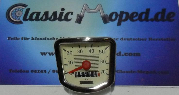 Tacho Nieren Tachometer NSU Quickly Zündapp 441 C50 Super NEU - Classic-Moped