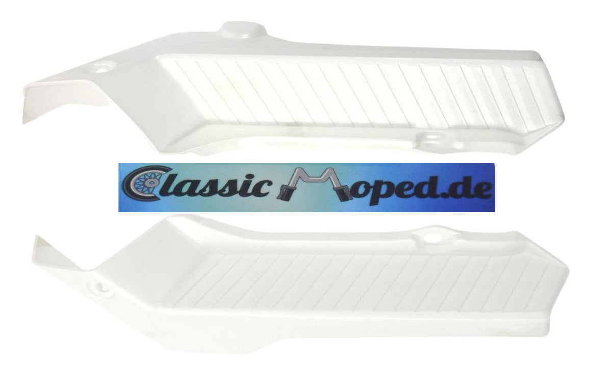 Honda Camino Mofa Trittbretter Fußraum Verkleidung Weiss NEU - Classic-Moped