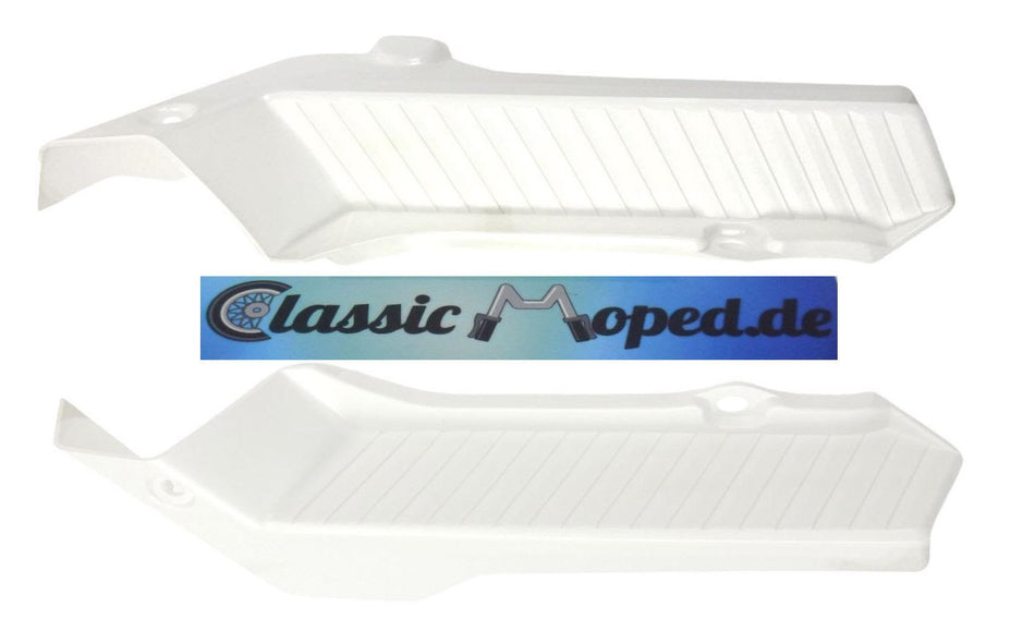 Honda Camino Mofa Trittbretter Fußraum Verkleidung Weiss NEU - Classic-Moped