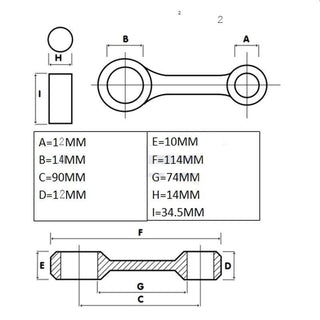Puch MS MV Maxi 50 Pleuel Satz Gleitlager Dürkopp Germany NEU - Classic-Moped