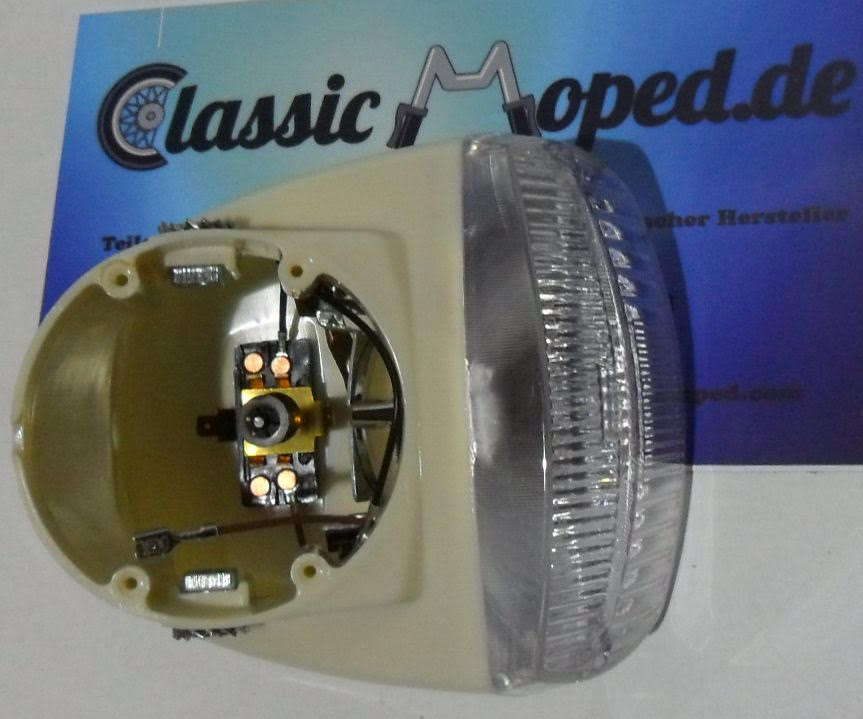 Vespa Ciao Special C7 1969 Scheinwerfer Lampe SIEM Creme NEU - Classic-Moped