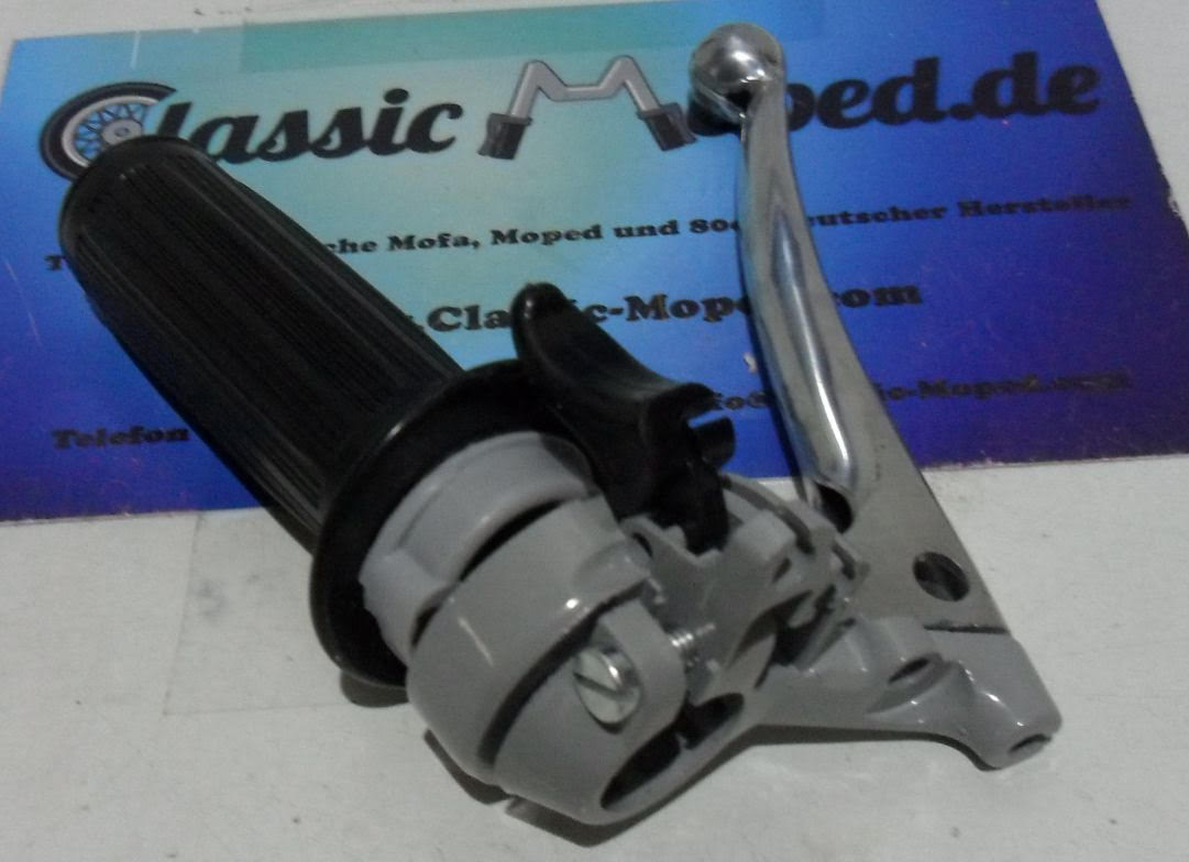 Gasgriff Zündapp Hercules KTM Alu Choke Grau Moped Mokick NEU - Classic-Moped