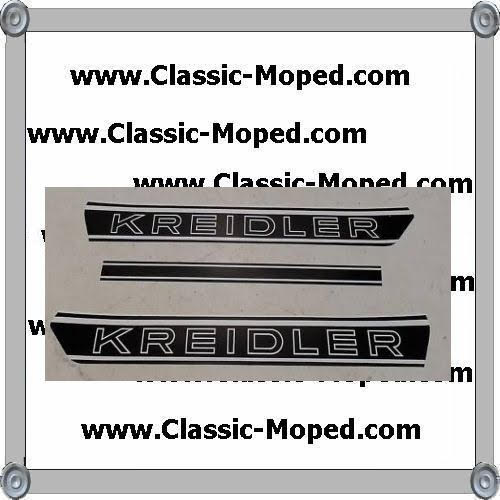 Kreidler RM RS RMC Aufkleber Tank Decor Schriftzug weiß  NEU - Classic-Moped