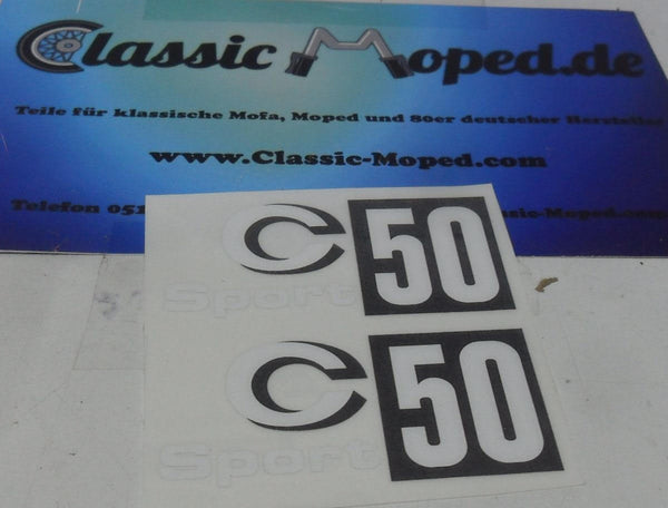 Passend für Zündapp 529 C50 Sport Satz Seitendeckel Aufkleber Decor Sticker  NEU