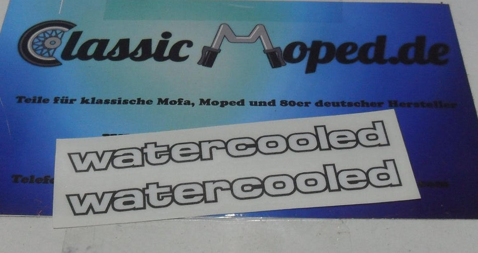 Zündapp KS50 WC Satz Aufkleber Watercooled Seitendeckel NEU - Classic-Moped