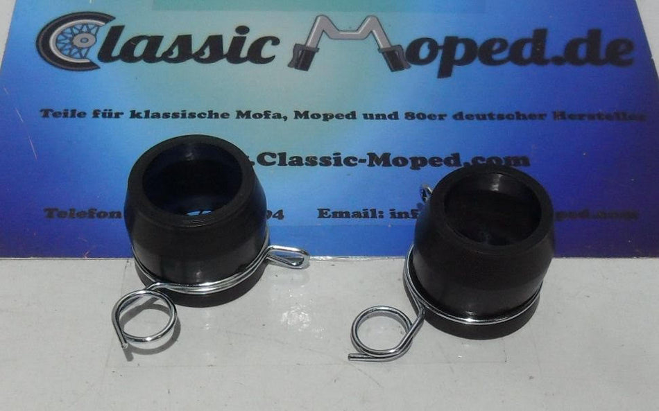 Hercules Prima 2 S 3S Gabel Staubkappen Satz mit Halter Maxi NEU - Classic-Moped