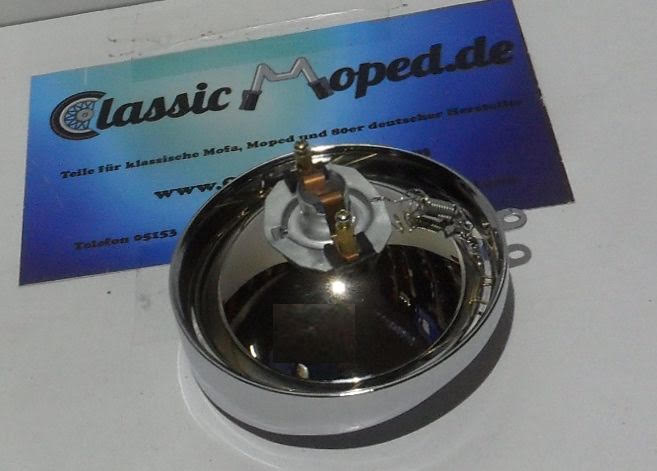 Kreidler Florett K54/OM Eitank Eiertank Scheinwerfer Einsatz NEU - Classic-Moped