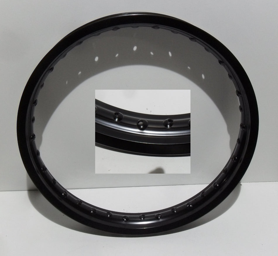 ALU Felge 18 x 1,85 schwarz Alufelge DKW NSU Oldtimer Miele Zündapp Hercules BMW - Classic-Moped