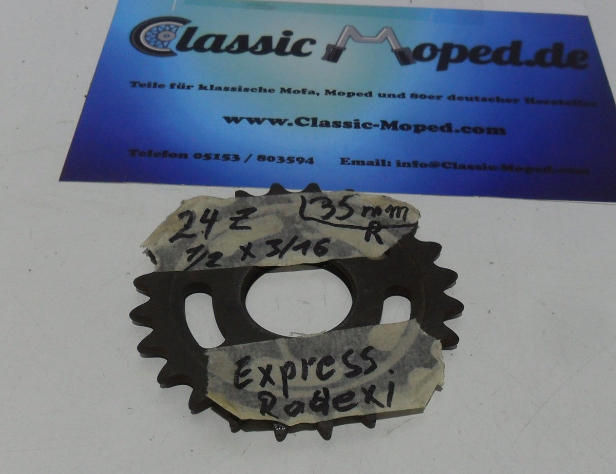 Oldtimer Moped Express Radexi 1 Kettenrad Ritzel 24 Zähne NEU - Classic-Moped
