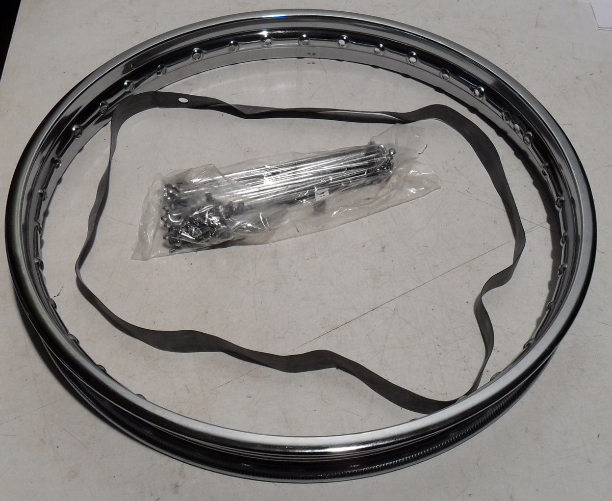 Neue Felge Speichen Felgenband  17 x 1,5 36 Loch Kreidler LH LF RM RMC Eitank RM - Classic-Moped